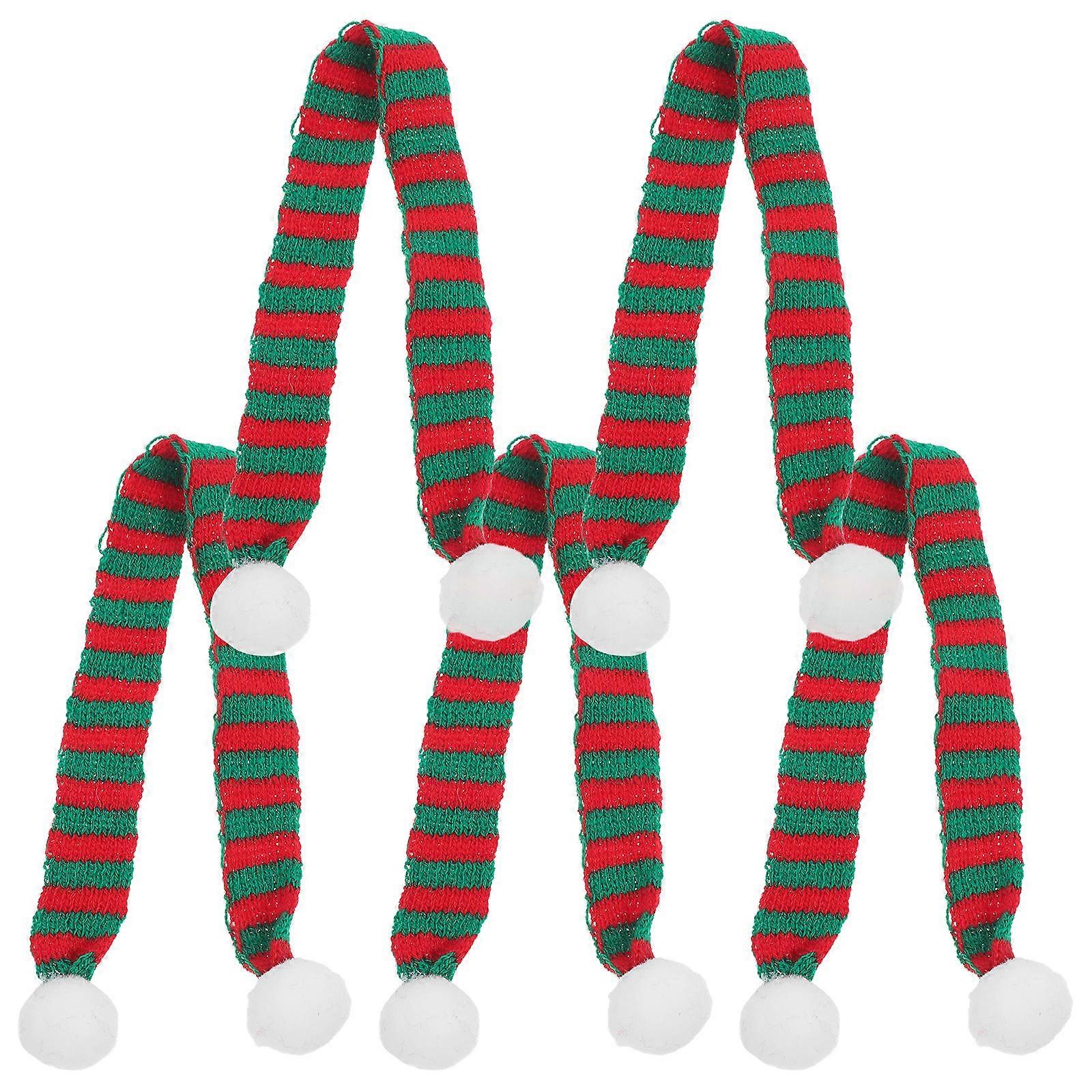 Knitted Neckerchief Mini Scarf for Decoration 10Pcs