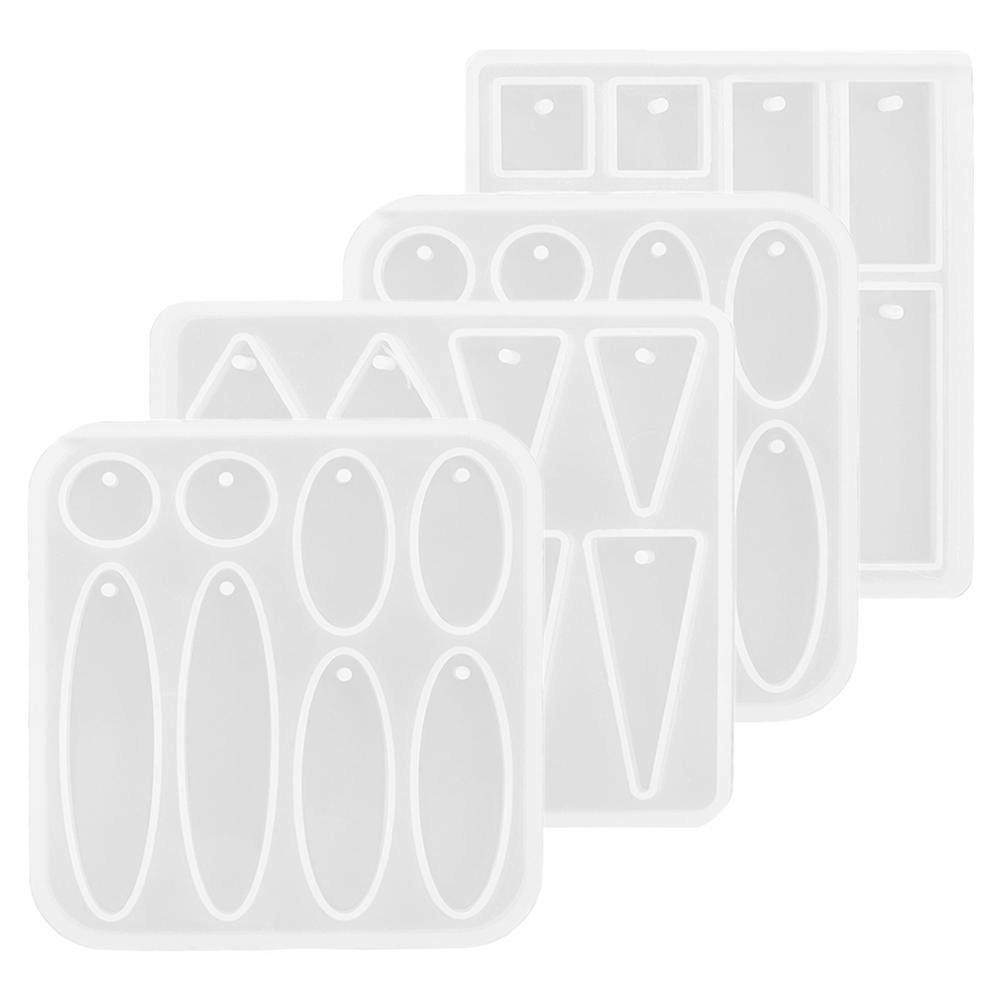 Epoxy Resin Molds Jewelry 20Pcs Triangle Oval Rectangular Shapes Perfect For Daily Wear DIY Projects