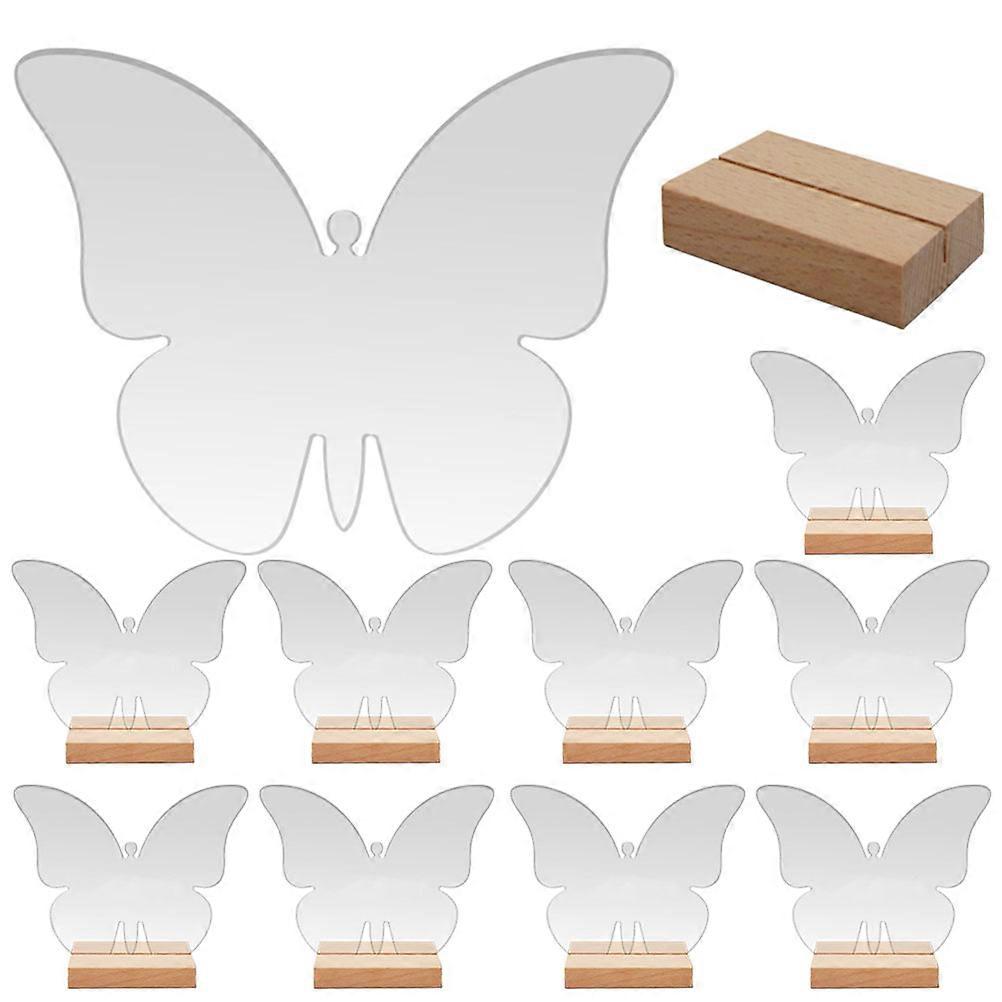 Elegant Butterfly Table Signs 60 Pcs Transparent Acrylic with Stand for Banquet Seating Arrangement and Event Planning