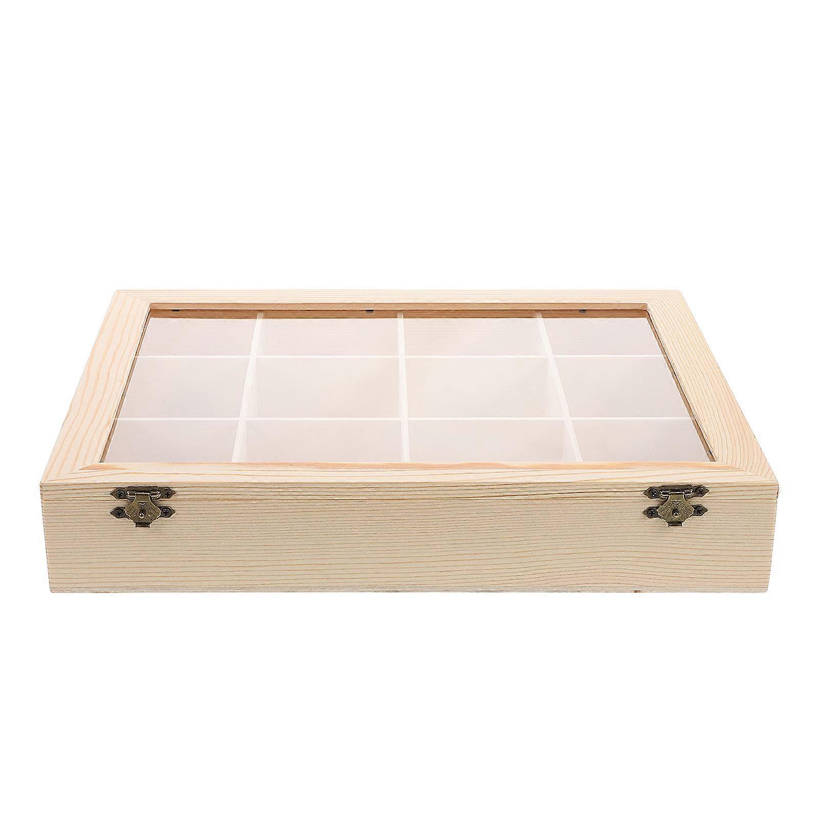 Sturdy Wooden Rock Organizer Box Ideal For Displaying And Organizing Mineral Specimens Designed For Collectors 1Pack