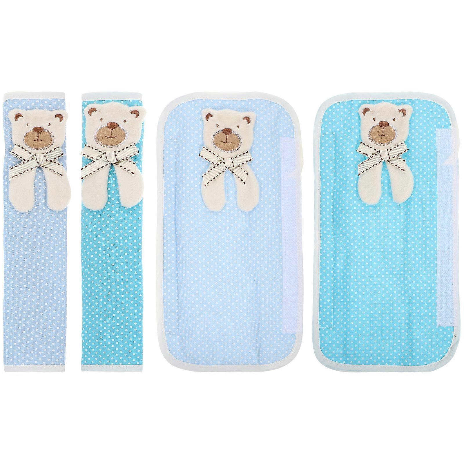 Multi-Functional Dust Refrigerator Cover 4Pcs Assorted Color Decorative Chic Protective Kitchen Appliances