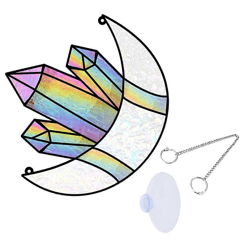 Moon Hanging Decor Acrylic Window Ornament for Home 5Pcs Set