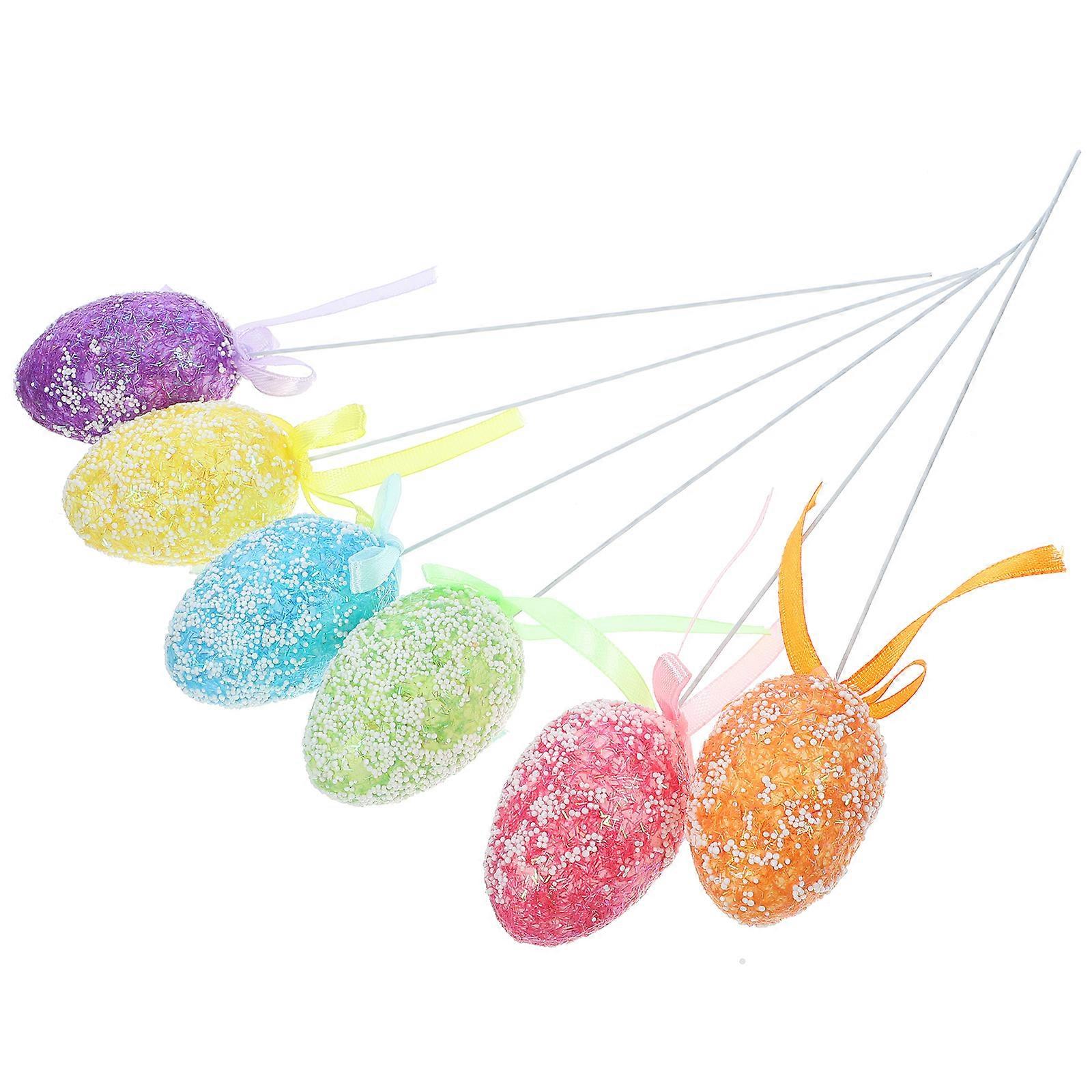 Artificial Easter Egg Stems Floral Decoration General Users 19.00X6.00X4.00CM Wreath DIY 30Pcs