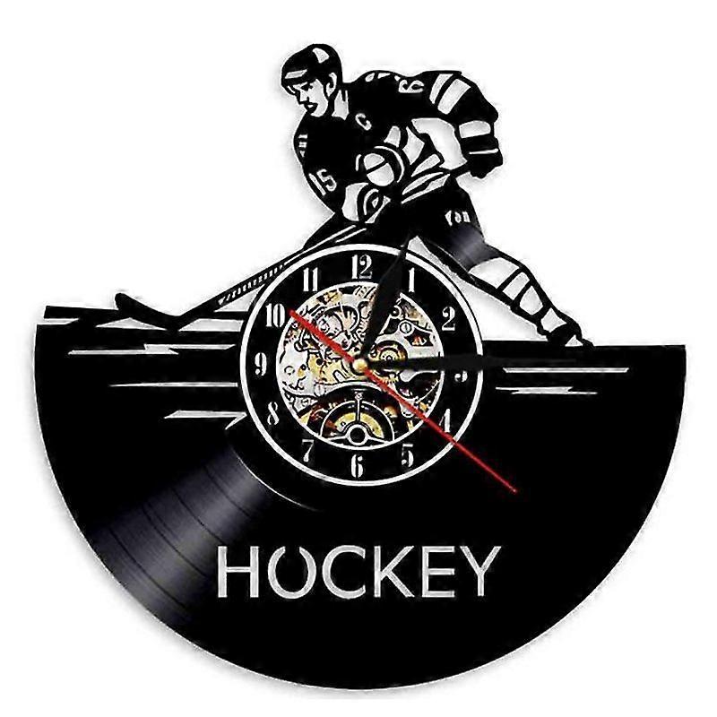 Minglan Hockey Vinyl record wall clock