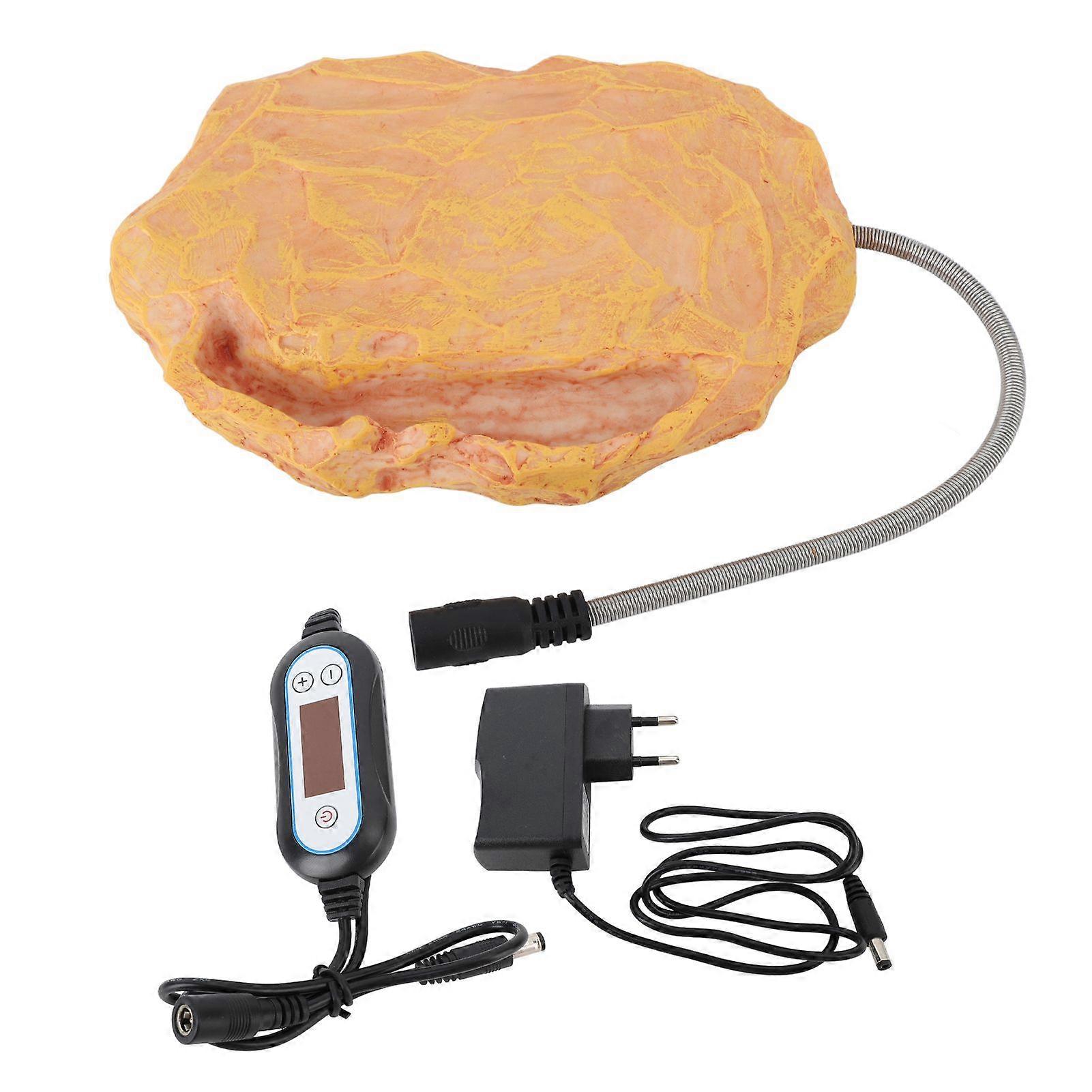 Reptile Heat Rock Temperature Controlled Heating Rock Heater for Lizard Turtle Snake 12V Safe Voltage EU Plug 100240V