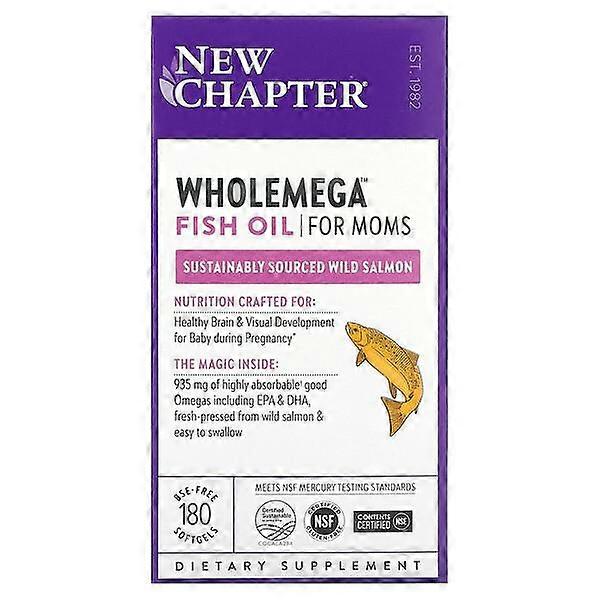 New Chapter, Wholemega Fish Oil for Moms, 180 Softgels