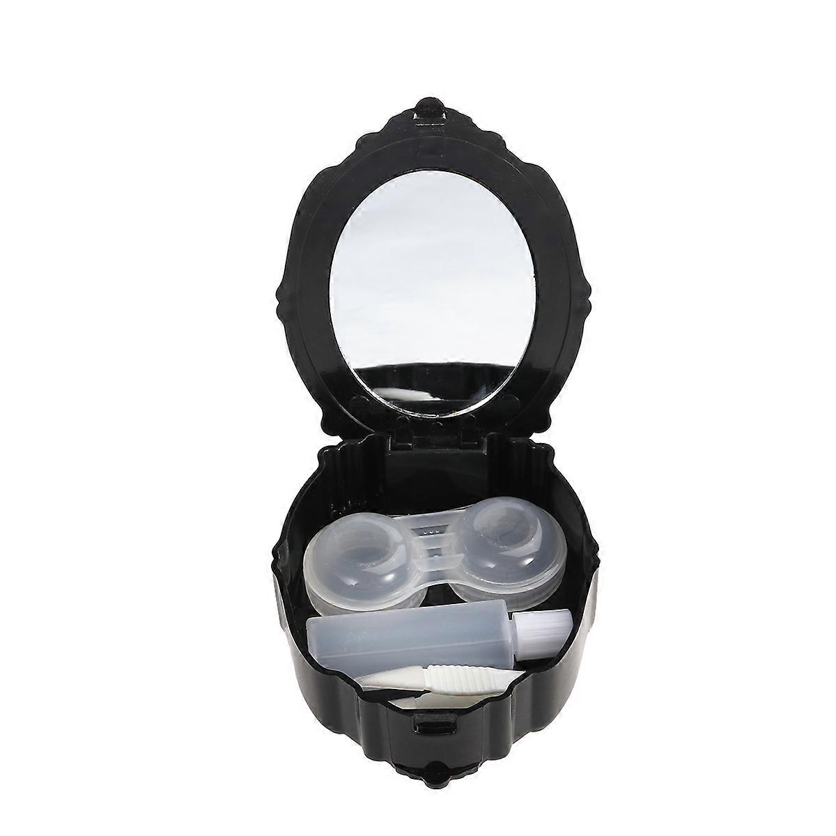 Lens Case Holder for Holding Rose Design Multi with Mirror