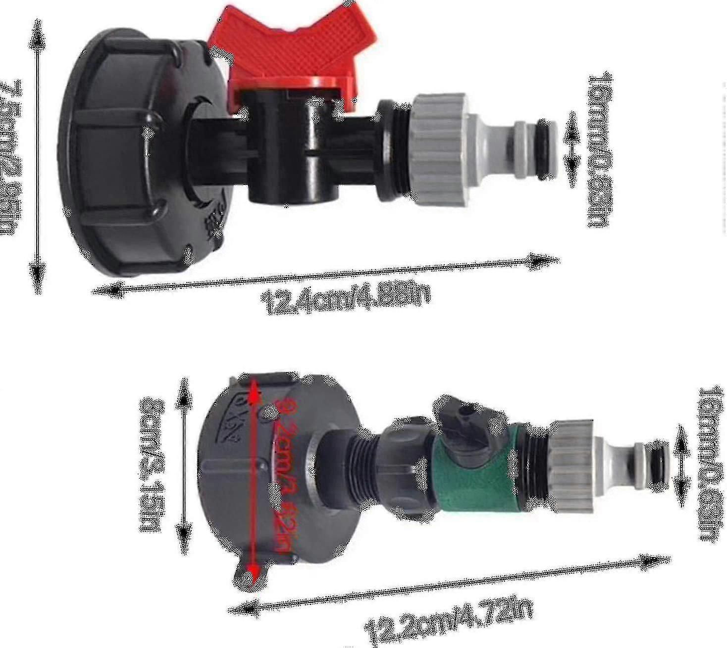 Ibc Water Tank 1000l S60x6 Ton Bucket Switch Connector Faucet Garden Hose Connector