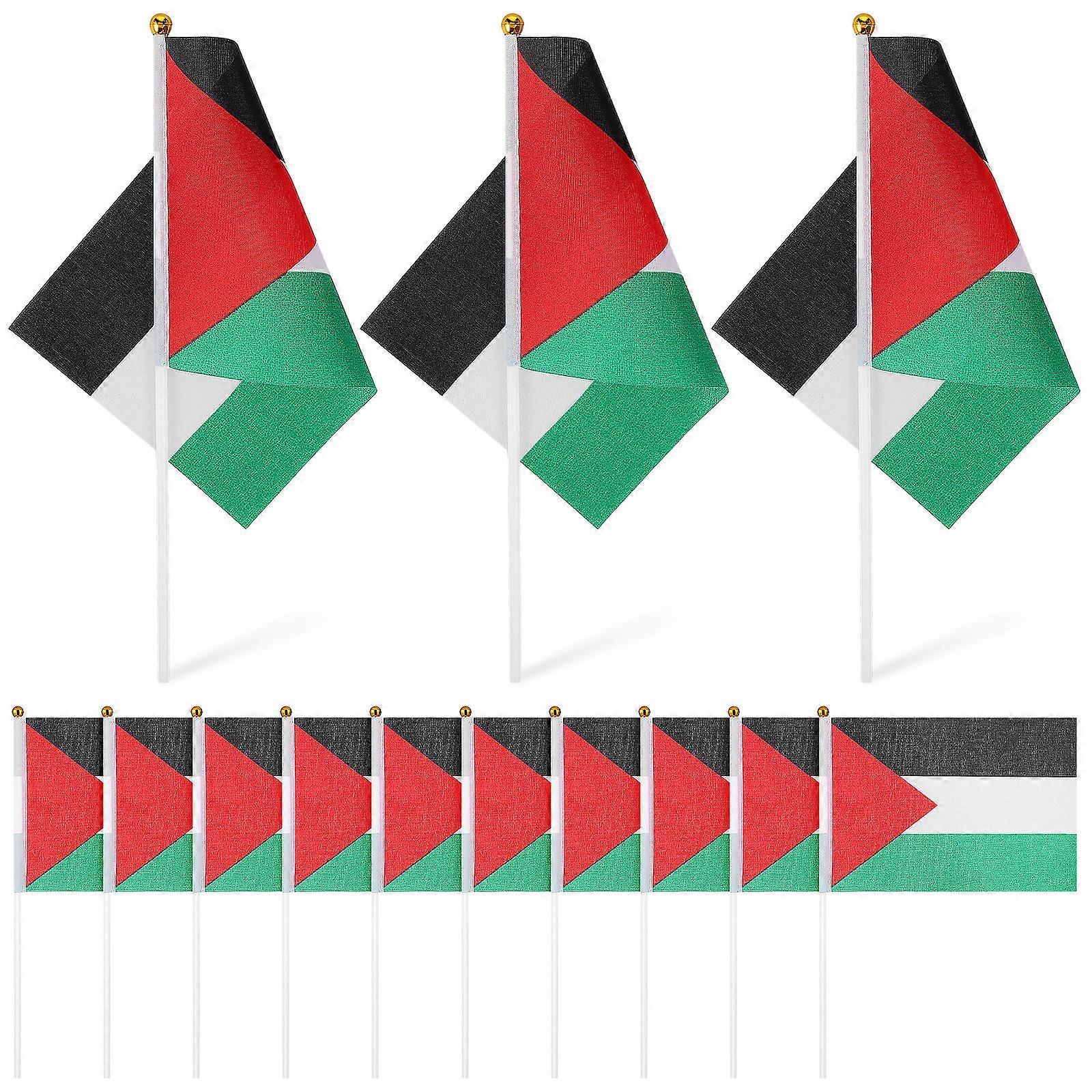 Small Palestine Flags Handheld for Decoration 250Pcs with Stick