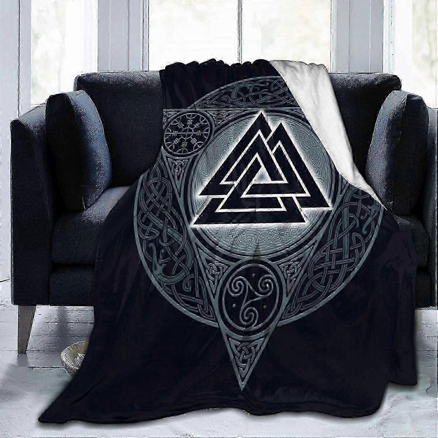 Blanket Ravens Norse Mythology Viking Ultra-Soft Micro Fleece Blanket Soft And Warm Digital Printed Blanket Flannel Throw Blanketrivjr1885
