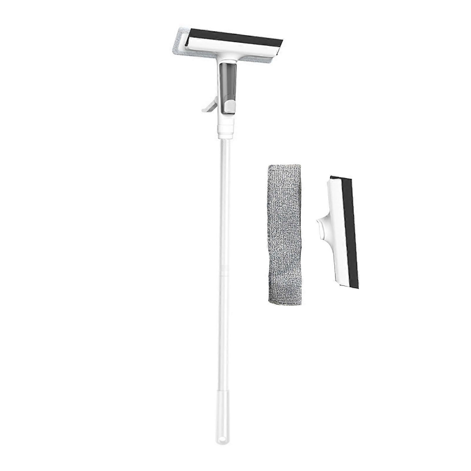 Jikaixiang Window Scraper with Double Scraping Strips Extended Pole Side Spray Extended Pole Window Cleaner Glass Tool