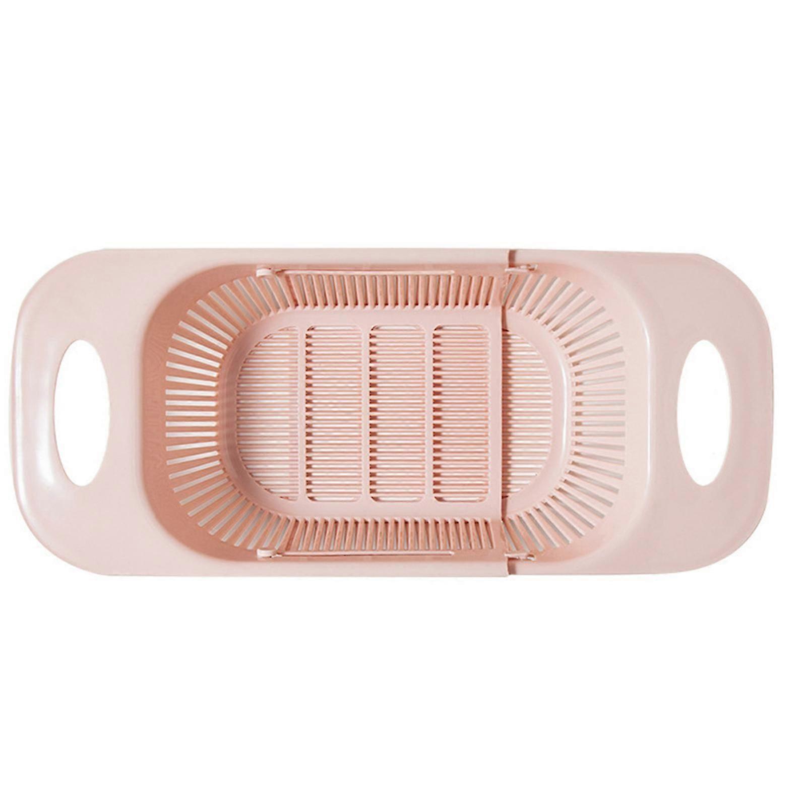 Multifunctional Kitchen Sink Strainer Telescopic Sink Drain Basket Rectangular Wash Vegetable Drainer Filter Large Capacity