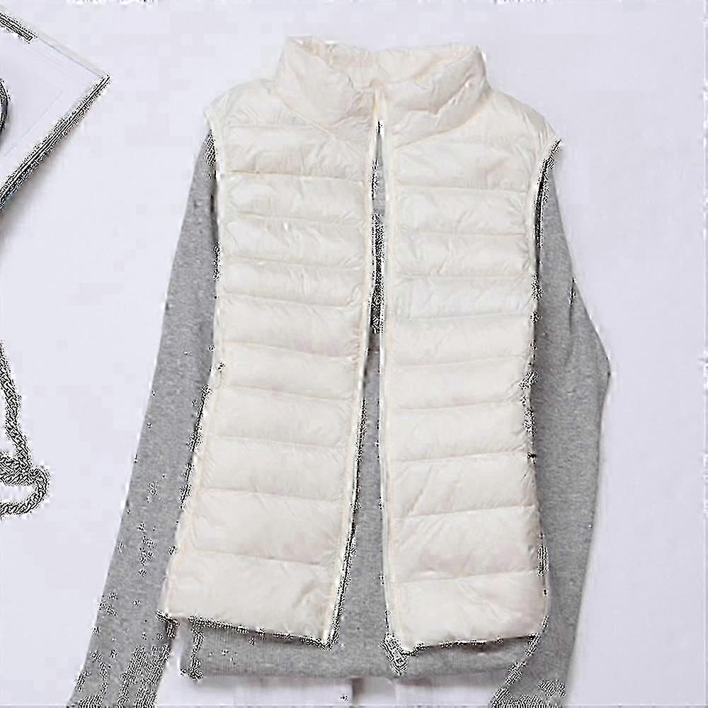 Kvinnors lätta vadderad pufferväst Varm vinterväst vadderad kappa