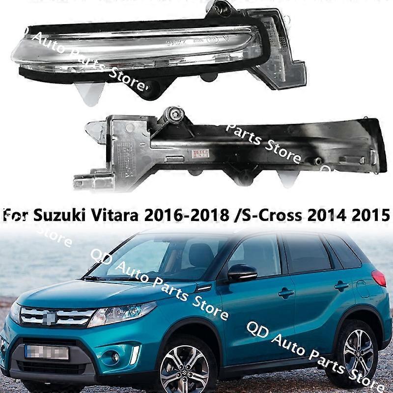 Applicable to Car Rearview Mirror Turn Signal LED Turn Light Signal Lamp Accessorie For Suzuki Vitara 2016--2018 / S-Cross 2014 2015