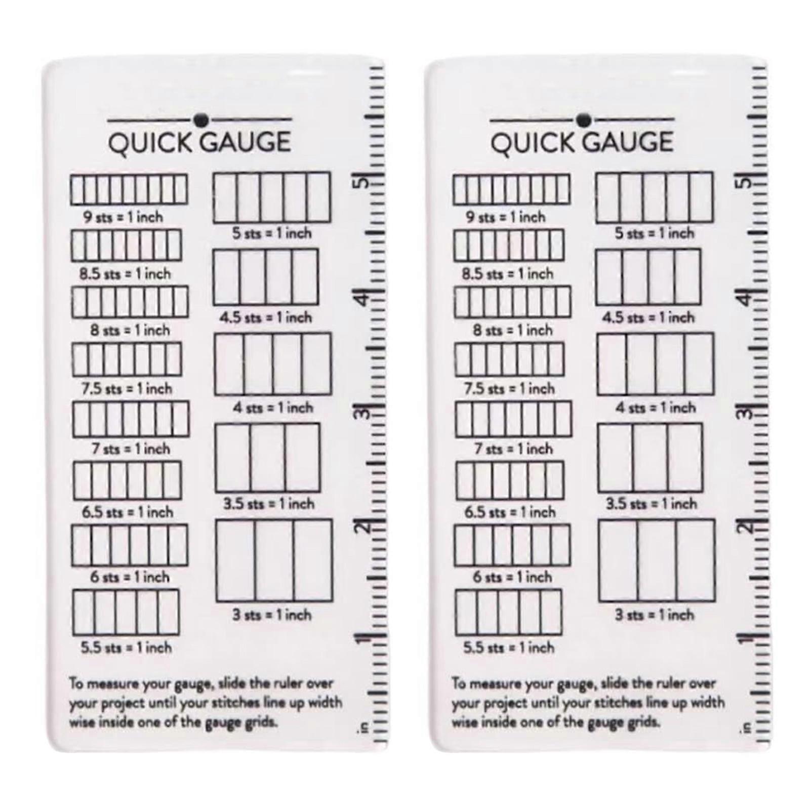 Compacts Knitting Gauge Tool With Precise Grids Design Plastic Stitching Measuring Ruler For Crochet Projects And Crafting Multicolor