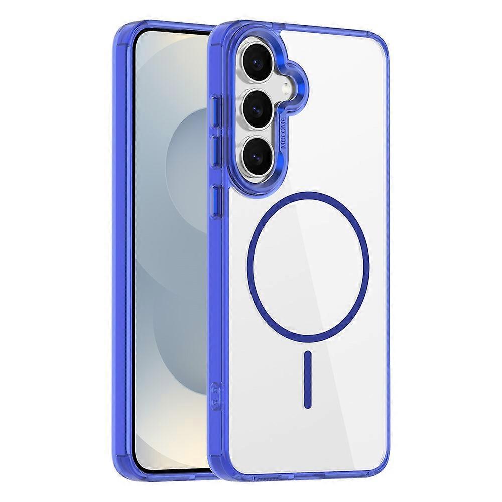 Capa magnética compatível com Samsung Galaxy S25 FE, compatível com MagSafe, capa transparente de TPU e PC para celular.