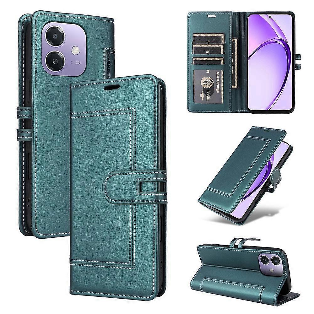Stitched Magnetic Buckle Leather Phone Case