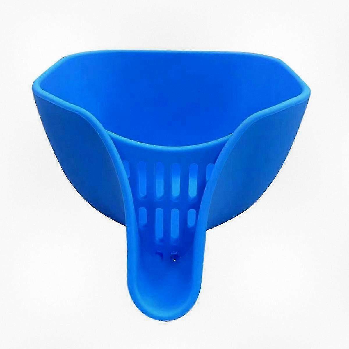 Stainless Steel Sink Strainer with Spout, Multi-Purpose Drain Basket for Washing Produce and Fruits in Blue
