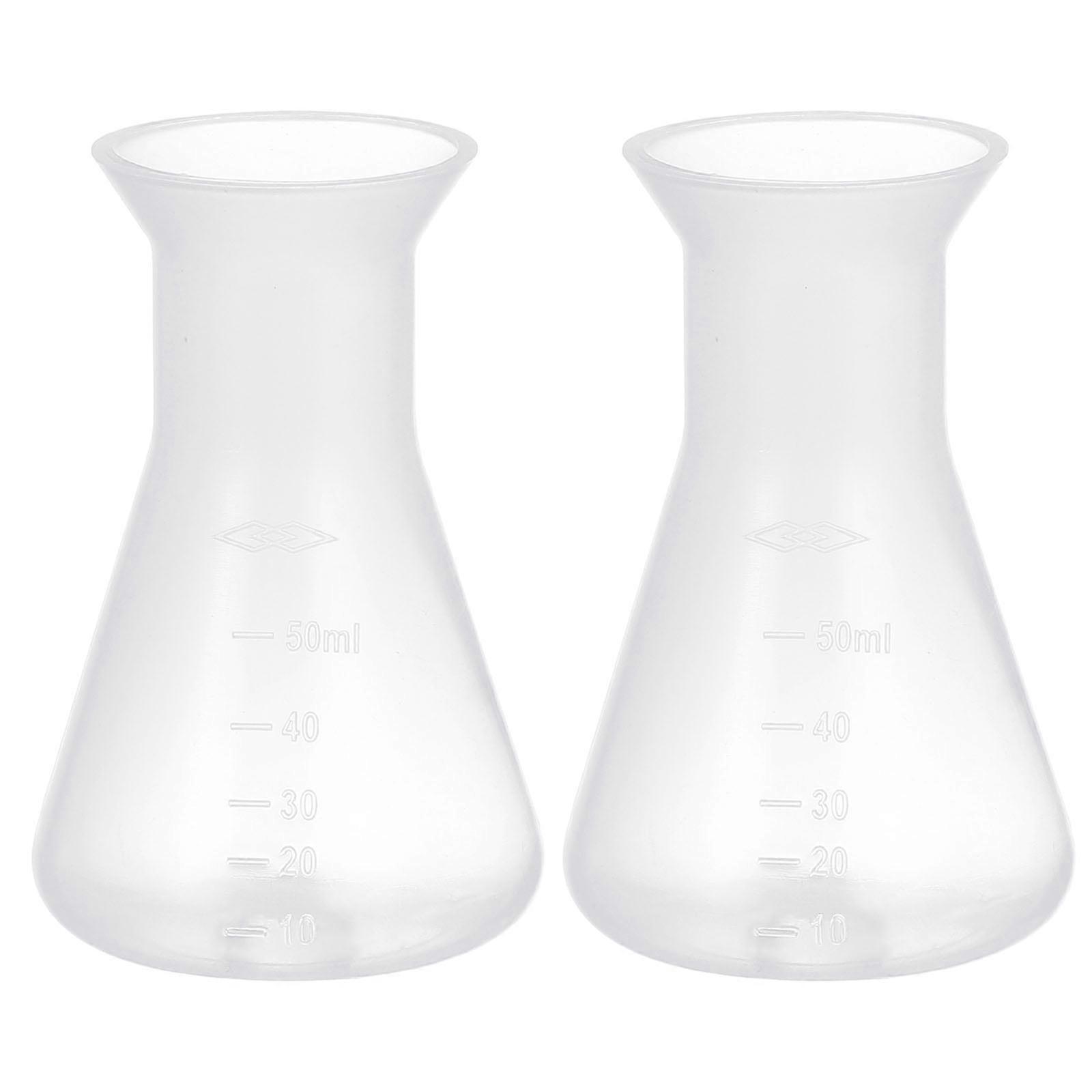 5 Pcs Plastic Conical Flask Experiment Flask Conical Bottle Laboratory Tool