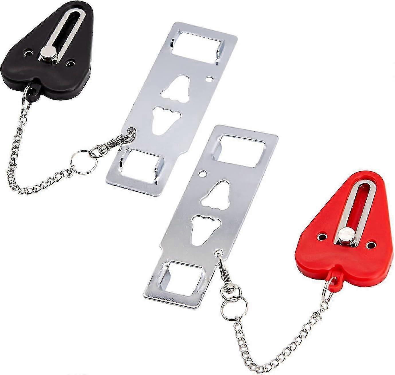 Portable Door Lock Security, Used For Home Security, Travel Door Lock, Dormitory Essential Lock (2 Pieces) hwySH