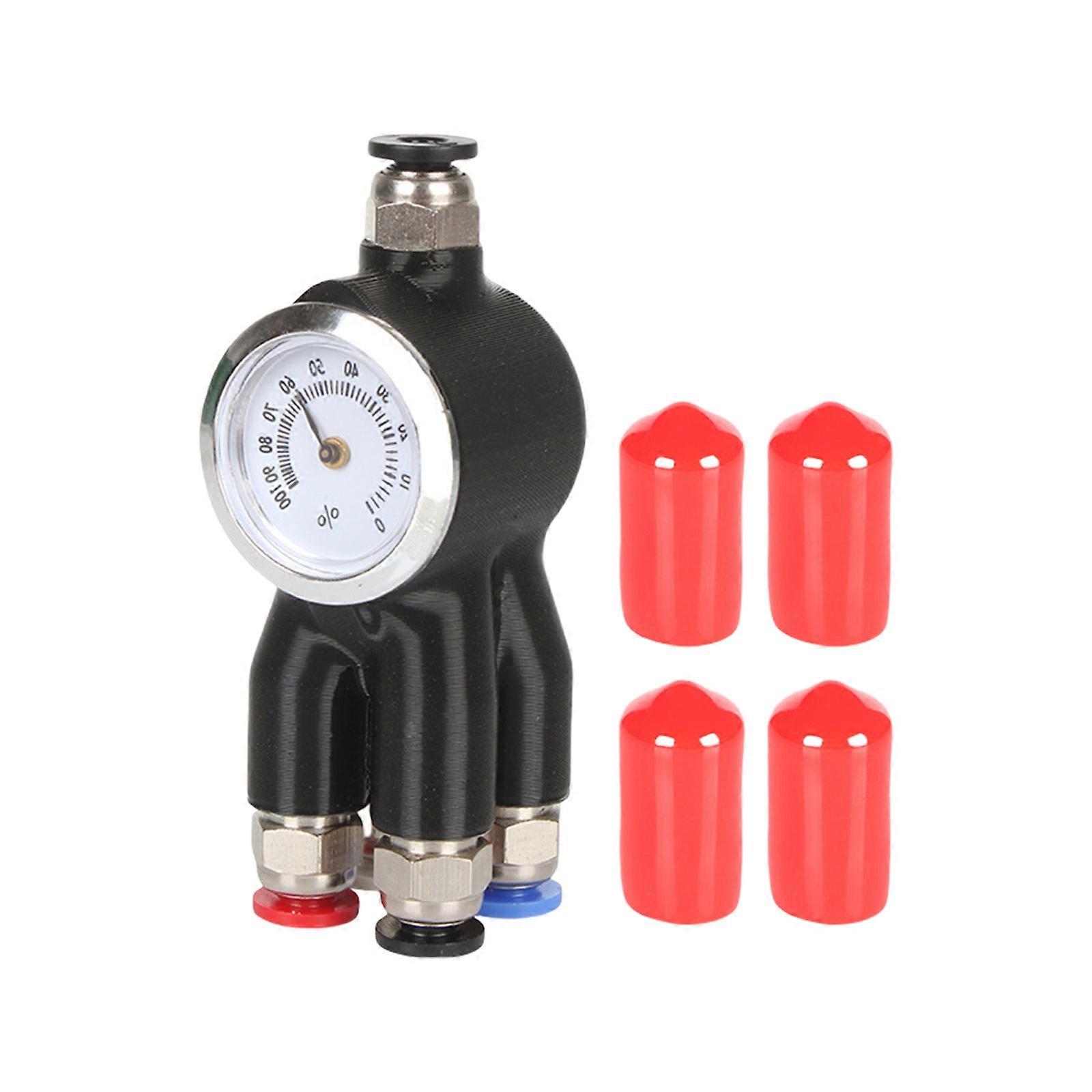 Für Lab X1C P1P Druckadapter 3D-Projekt Zufuhrschlauch 4-in-1-Adapter Fünf-Wege-Anschluss 3D-Druckerzubehör Mehrfarbig