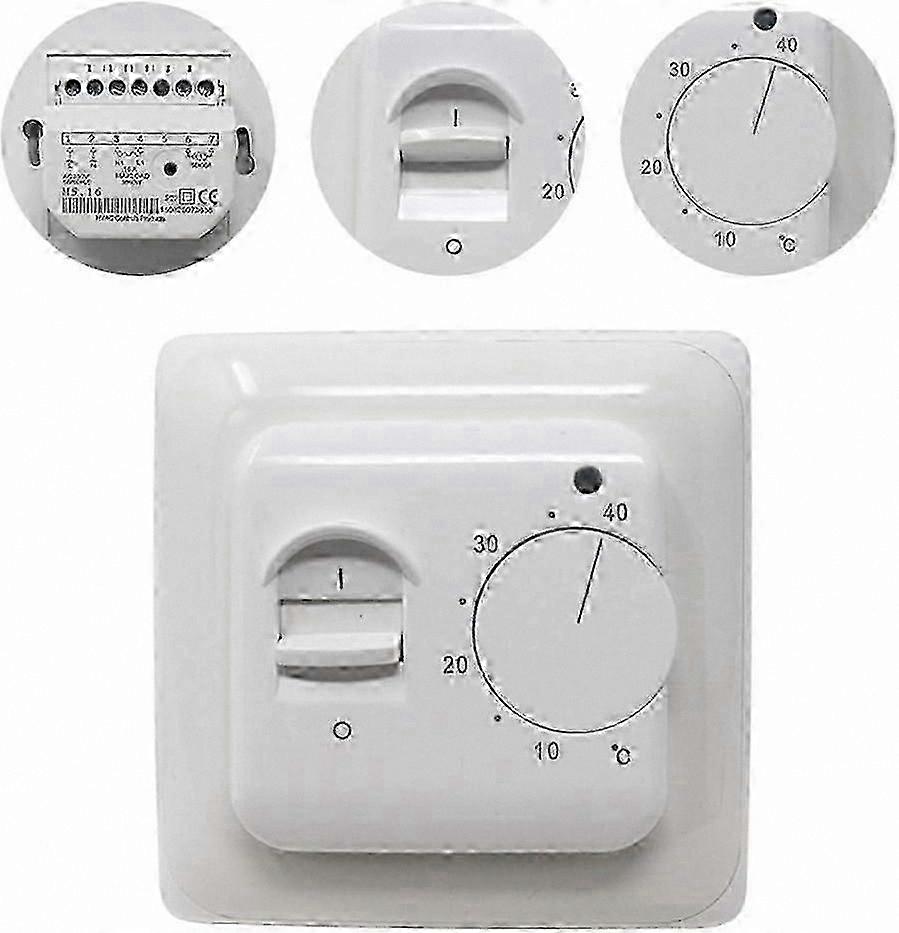 Mechanical Room Thermostat for Underfloor Heating, AC 220V 16A Probe Control