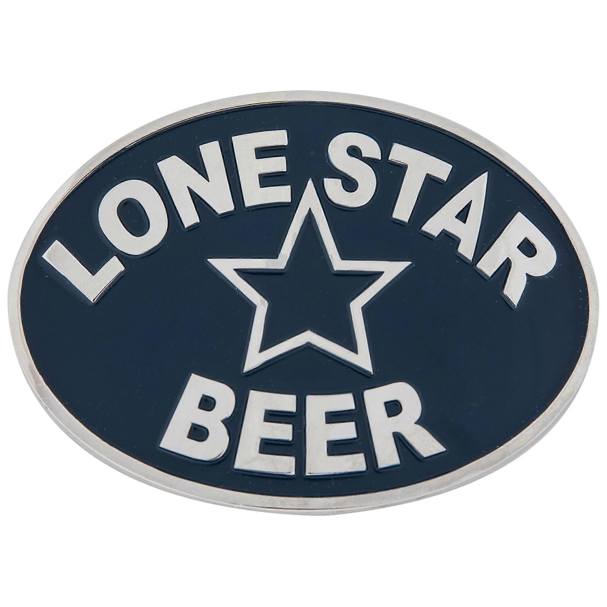 Lone Star Beer Oval Logo Belt Buckle