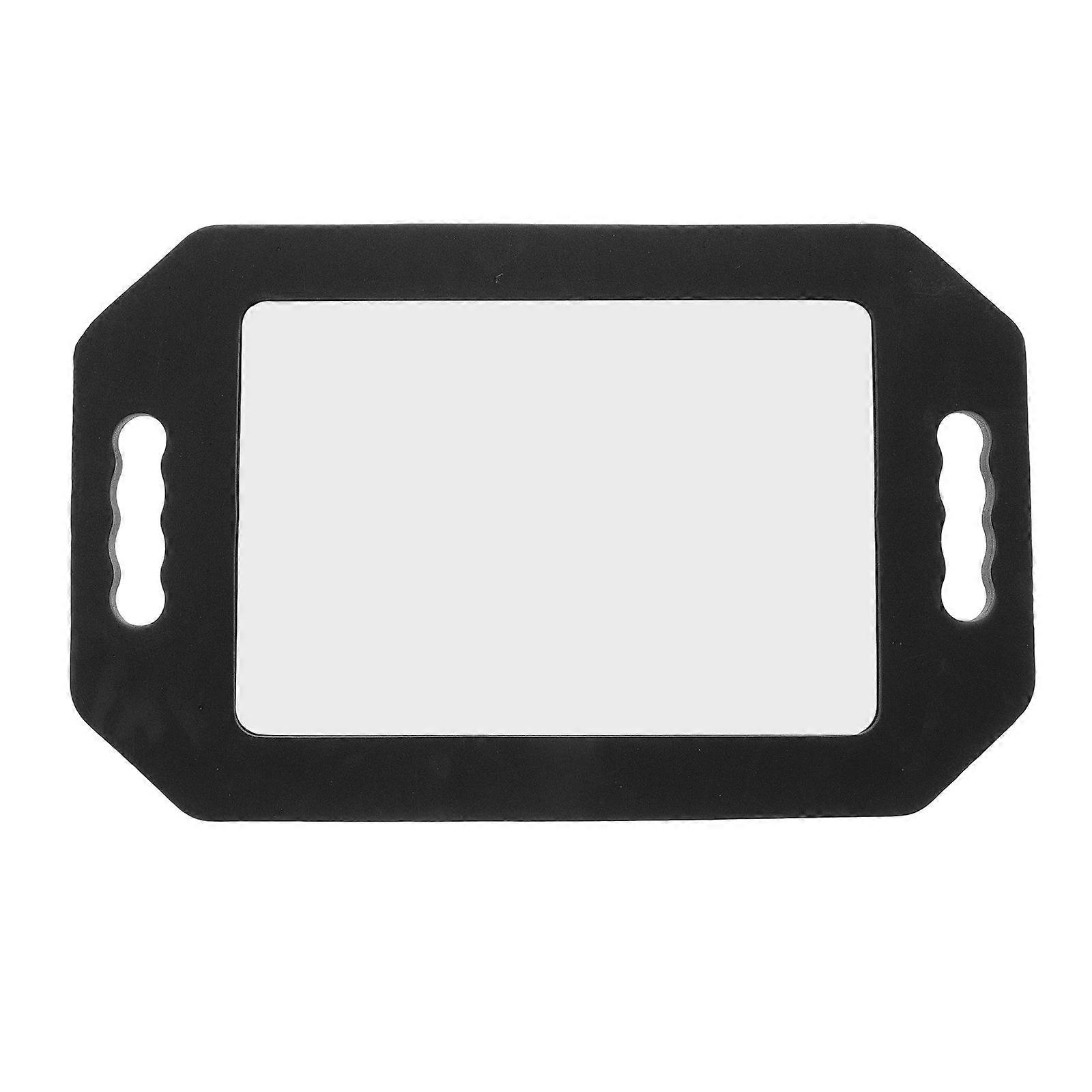 ハンドル付きフォームハンドミラーハンドル付き大型ハンドヘルドミラー長方形ヘアサロン機器女性用ヘアスタイリスト理髪店アクセサリー男性用