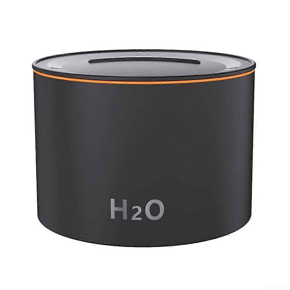 Colorful Gradient Flame Humidifier 160ML Essential Oil Diffuser With Simulated Flame Quiet Operation Black