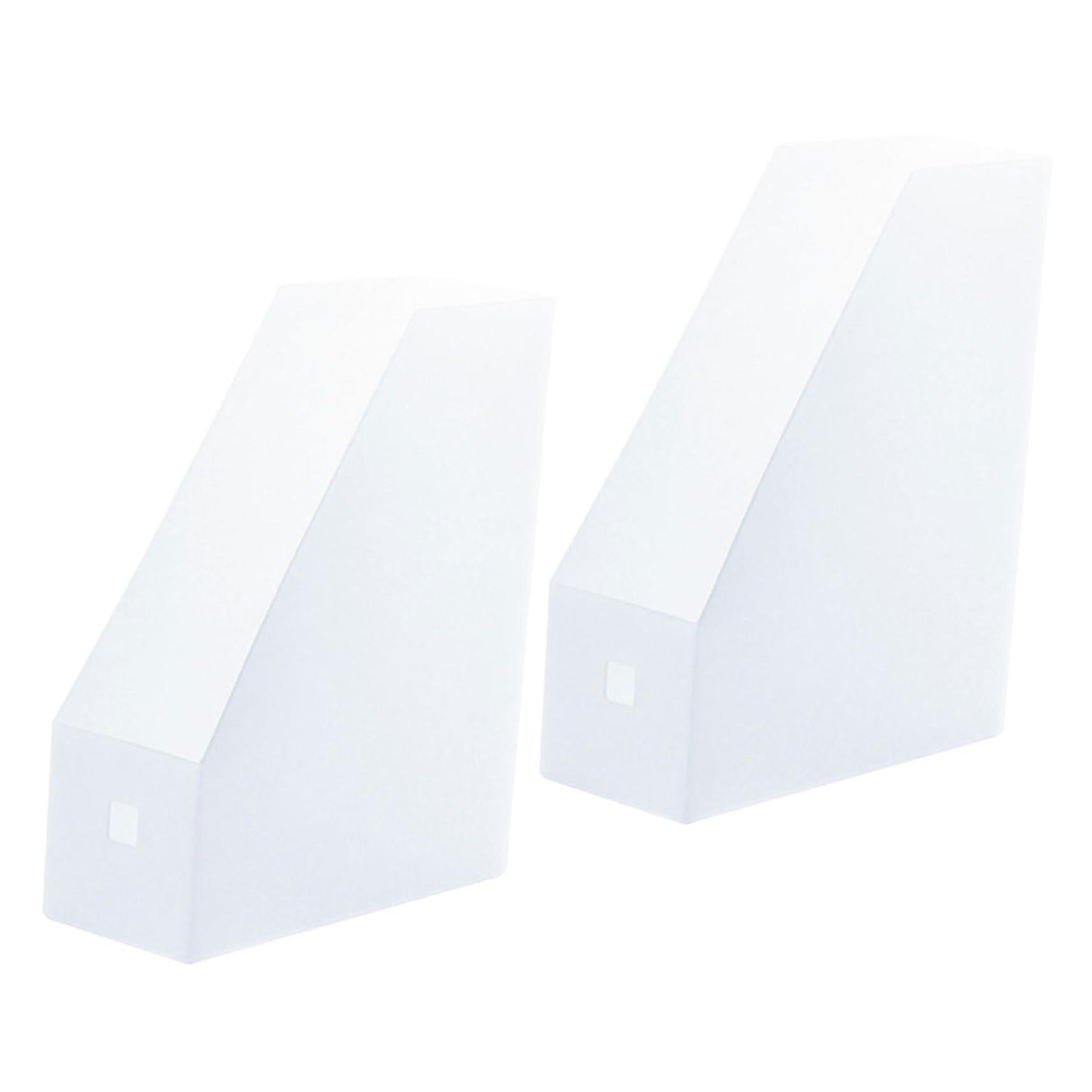 Transparent Desktop File Storage Rack 2 Pcs Thickened Hardness Plastic Office and Home Desk Folder for Catalogs