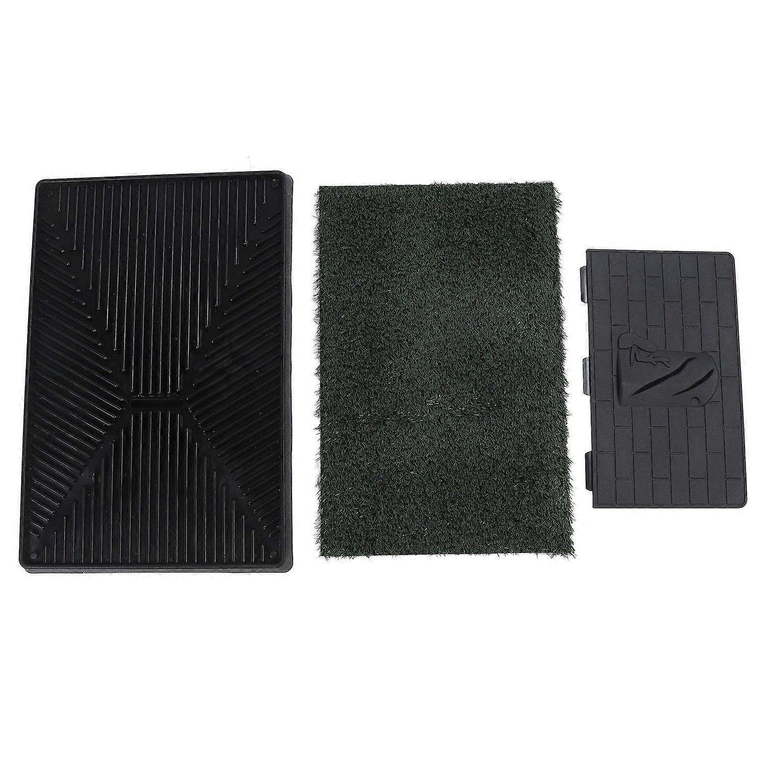 Dog Grass Pee Pads Easy to Clean 3 Layer System Reusable Puppy Training Artificial Grass Potty Tray 