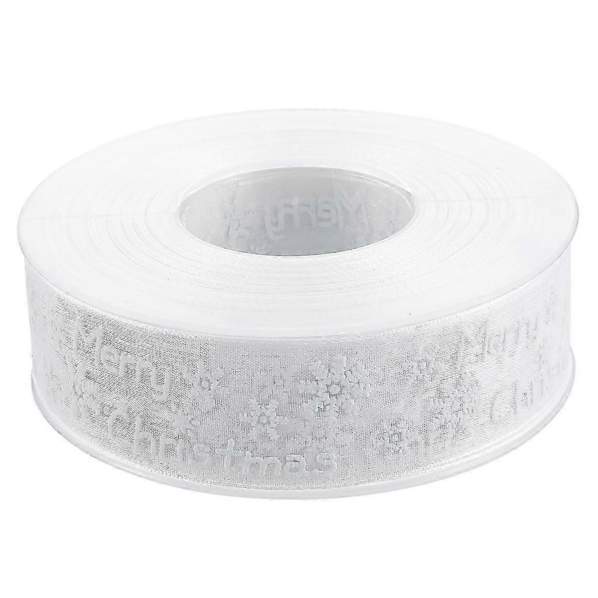 Christmas Polyester Ribbon Snowflake Ribbon for DIY Crafting 3Pcs