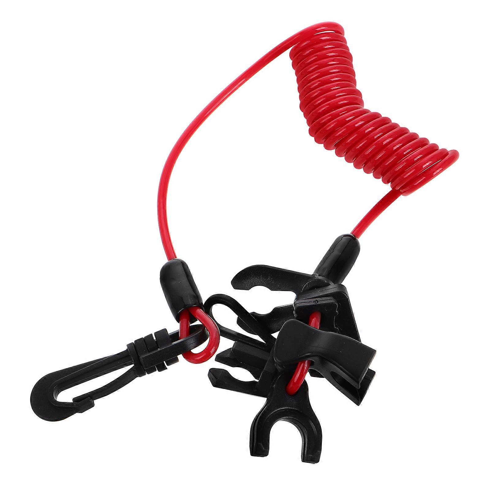 Boat Engine Kill Switch with Safety Lanyard for Outboard Motor Emergency