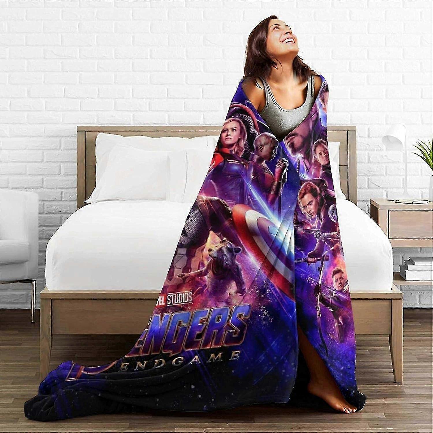 بطانية مقنعين من المنتقم من فريق هوم ، بطانية تصميم الأزياء ، خفيفة الوزن ، مريحة ، جميع الفصول بأحجام متعددة للبالغين K-SYS22684