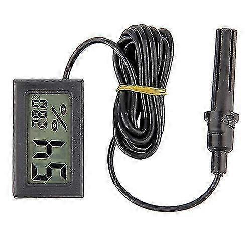 Fiauli Portable Mini LCD Thermometer Hygrometer Temperature Humidity Meter Probe