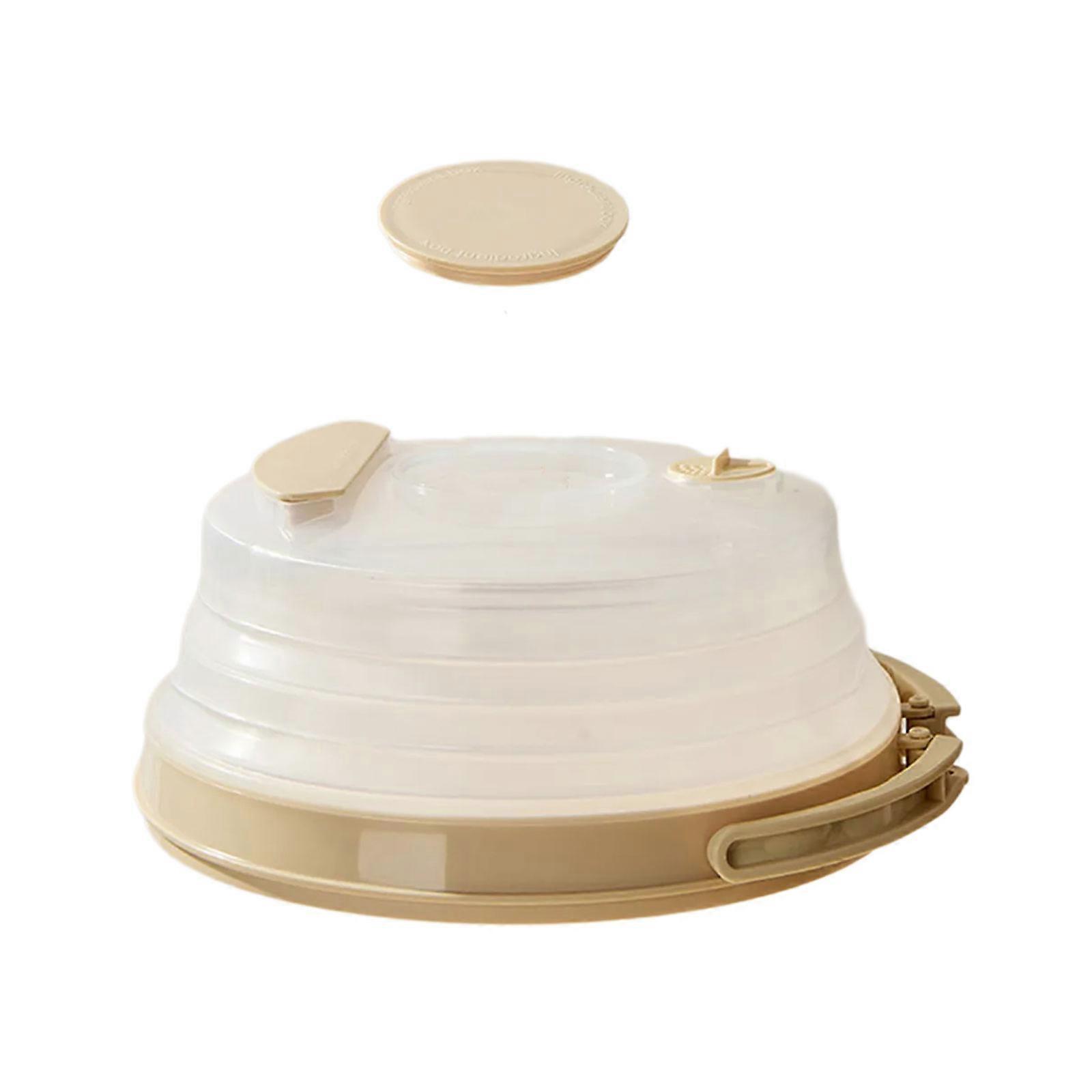 Portable Microwave Cover and Raised Handle Foldable Heatproof Materials for Food Protections and Easy Handling Multicolor