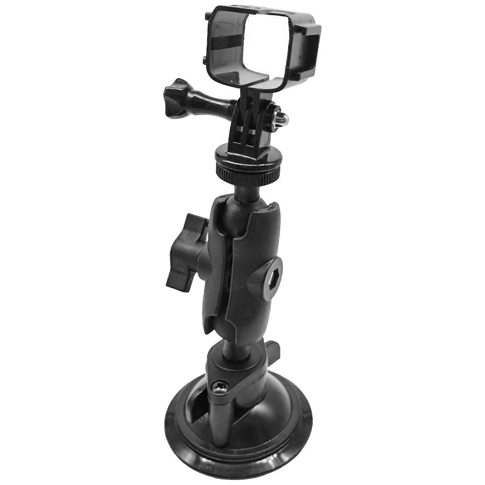 Universal Adjustable Car Mount Support Suction Cup Base With 360 Rotating And Quick Release Mechanism For Action Cameras Multicolor