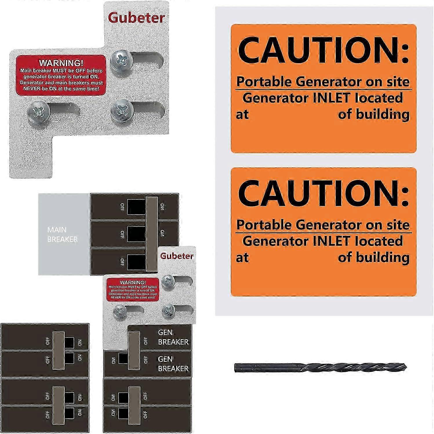 Generator Interlock Kit Compatible with General Electric GE 150 or 200 amp Main Breaker,1 1/4 Inch Spacing Between Main and Branch Breaker(G