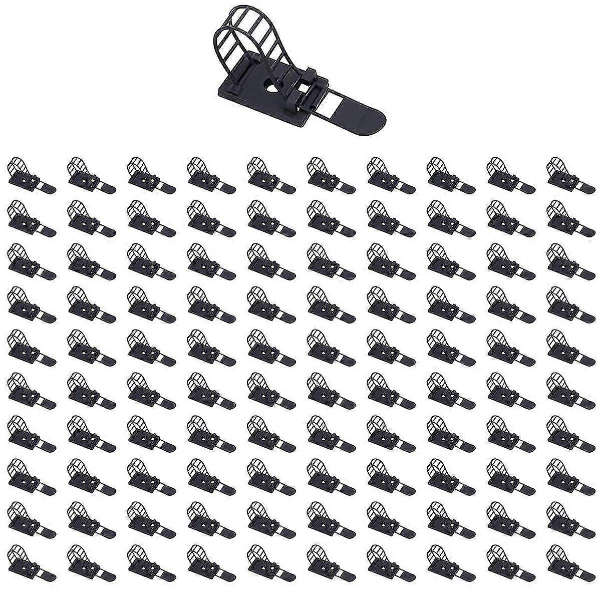 Cable Strap Ties Clips Adjustable Nylon Organizer with Adhesive Tape