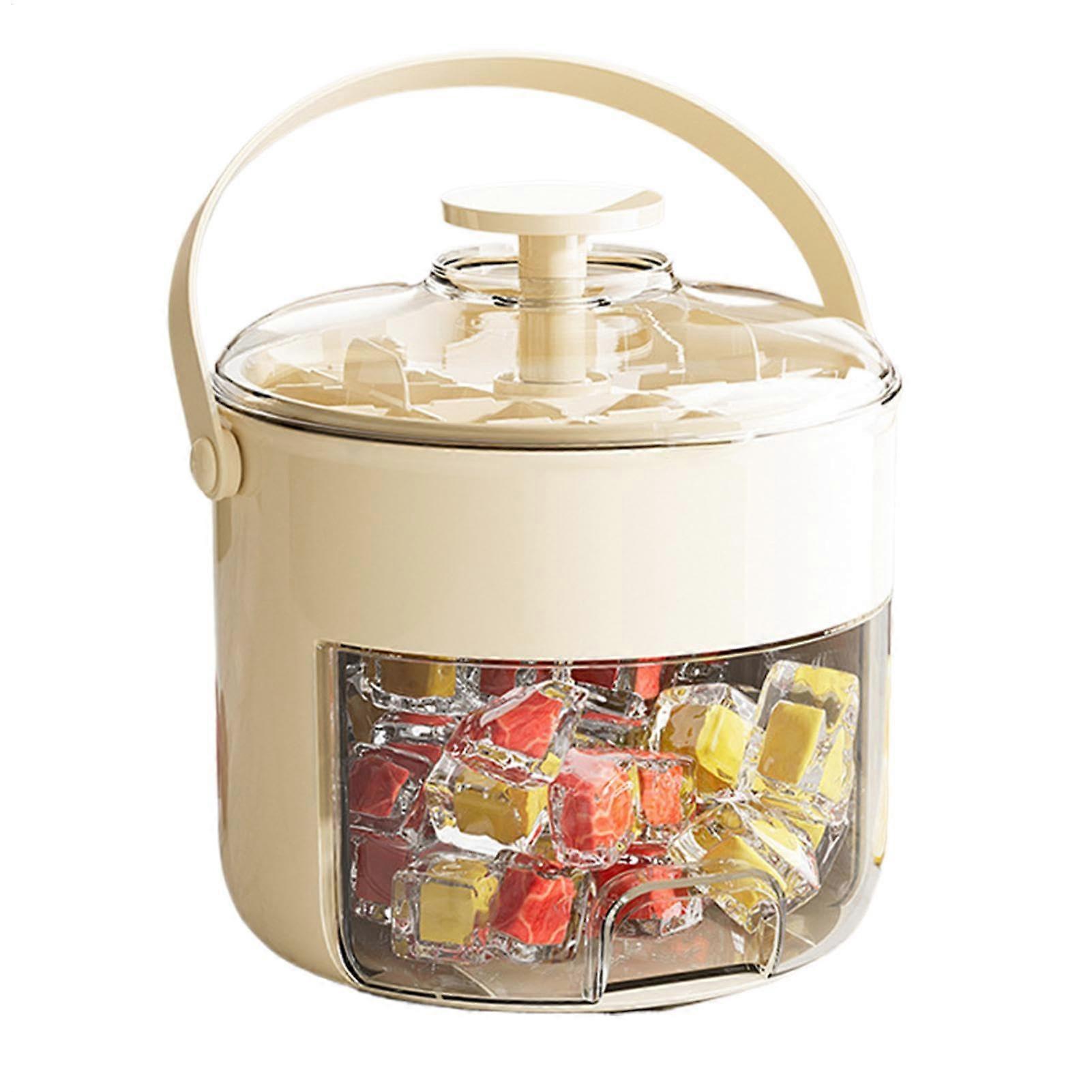 Ice Cube Tray with Lid and Container for Freezer, EasyRelease FoodGrade Mold for Cocktails, Whiskey and Cold Drinks