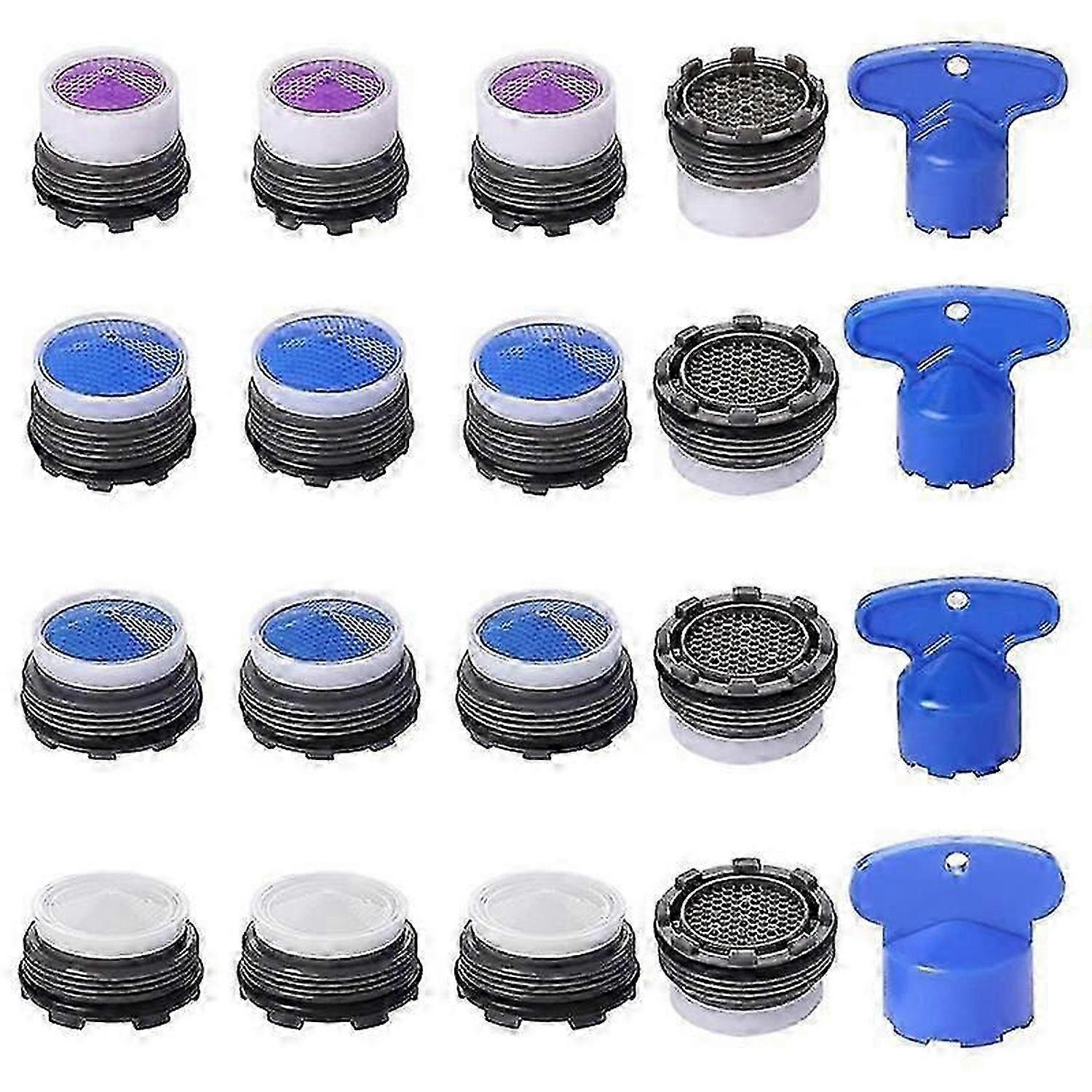 Faucet Aerators M16.5 M18.5 M21.5 M24 Water Saving Flow Restrictor with Removal Wrench