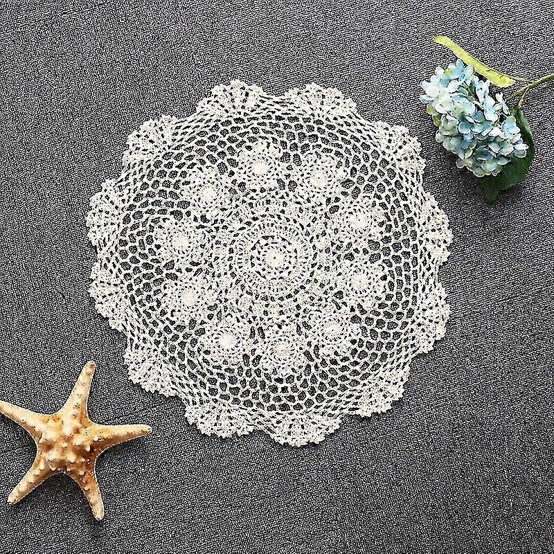 kulatý ubrus ubrousek ubrus háčkované krajky bavlněné krycí rohože banket svatební dekorace