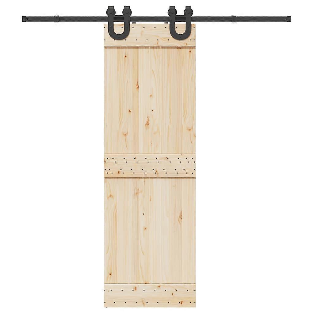 Sliding door fitting set 200 cm steel black