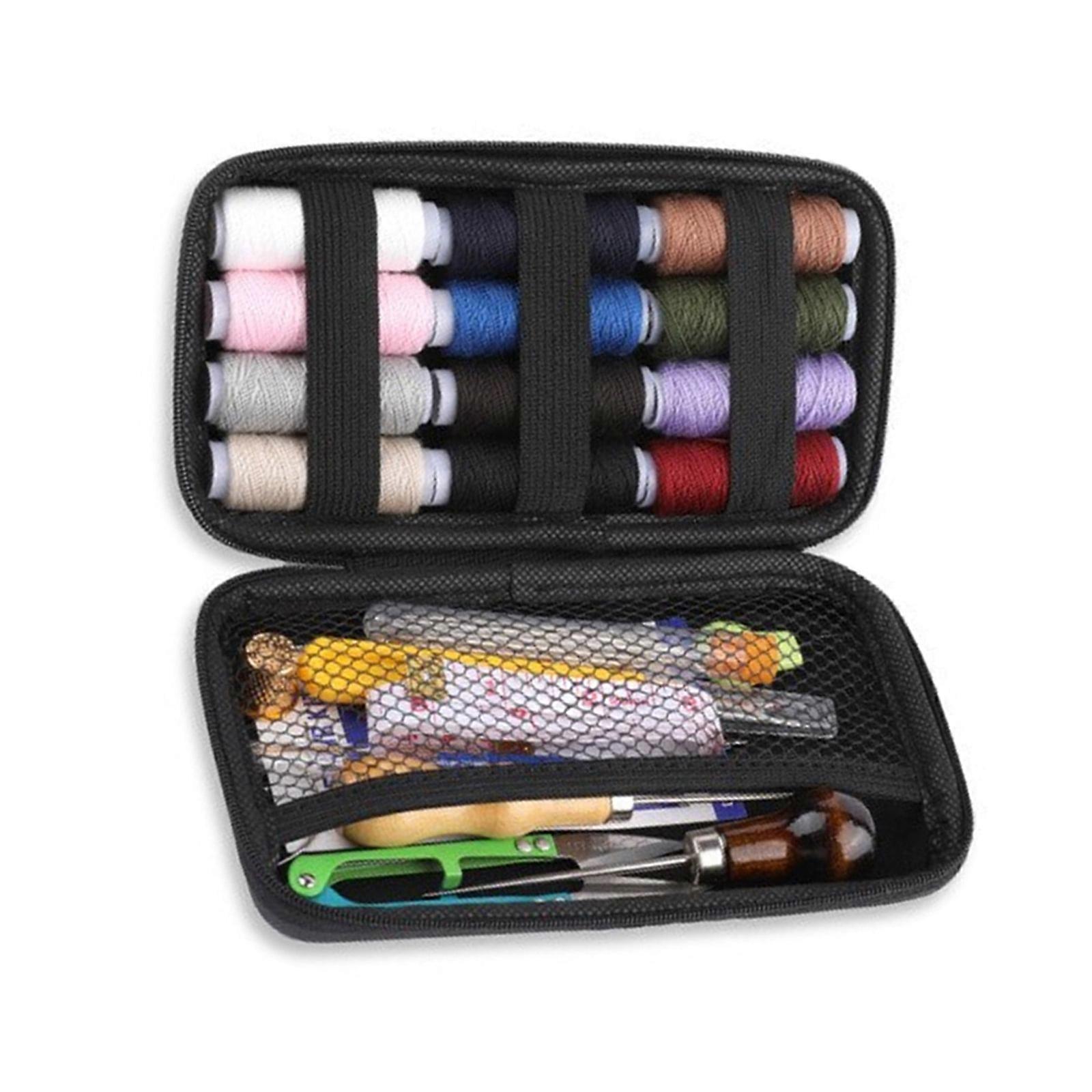 Basic Leather Working Tool with Waxed Thread, Stitching Awls, Sewing Needle and Accessories for Leather Craft Repair Multicolor