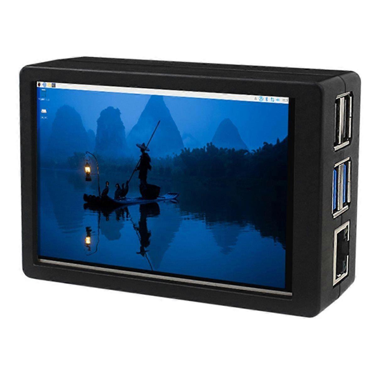 3.5 Inch Touch Screen 50Hz FPS 480x320 LCD Display + Case + PWN Fan Active Cooler for 5 Pi5