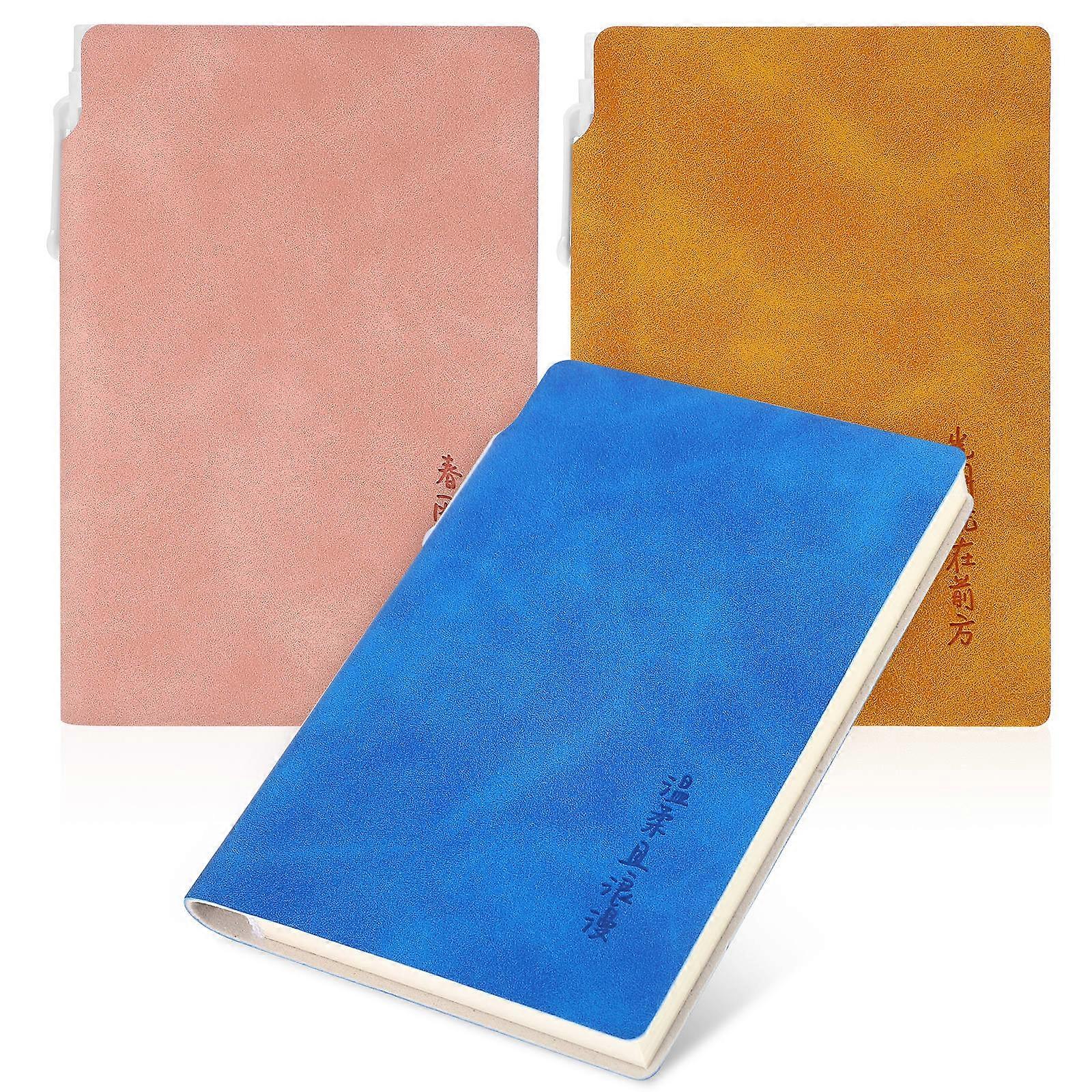 Mini Notebooks Portable Student Notebooks with Pen 3Pcs