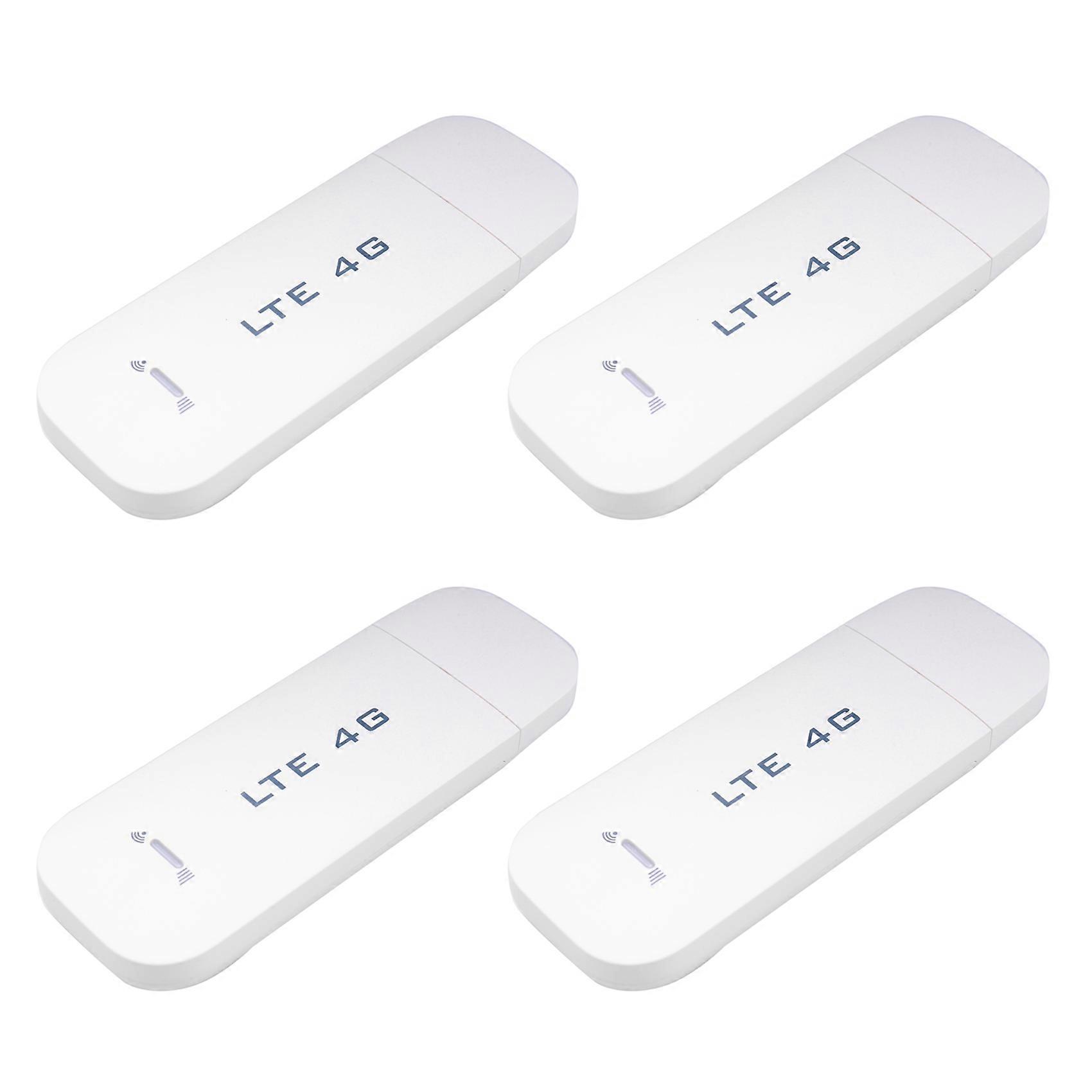 4X 4G WiFi Router USB Dongle Wireless Modem 100Mbps with SIM Card Slot Pocket Mobile WiFi for Car Wireless Hotspot