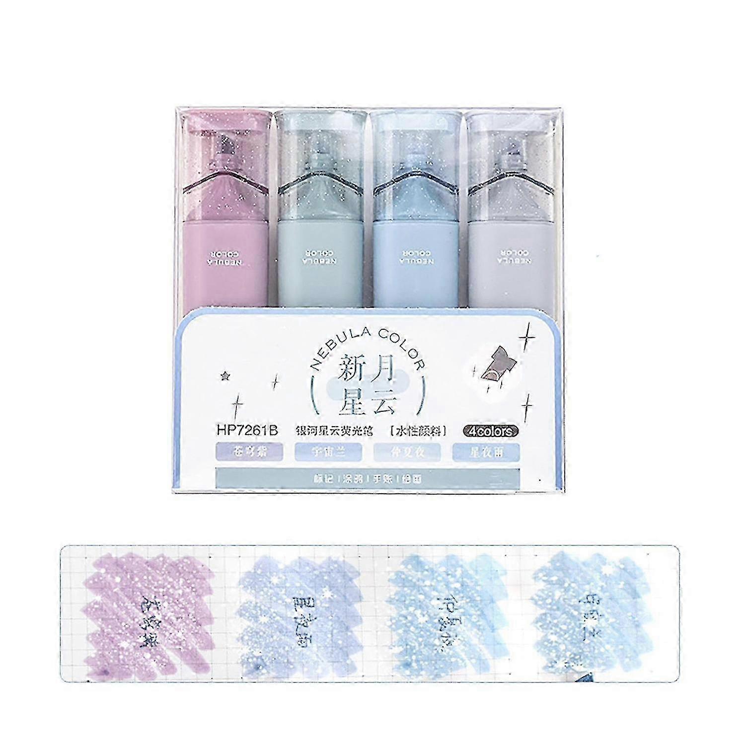 Glitter Highlighters Markers, Smudge-Proof Smooth Ink No Bleed Marker Pen Highlighter Marker,Multifu w