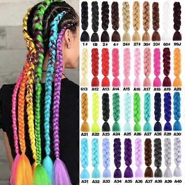 Jumbo braids, Ombre braids, Rasta braids - 30 colors Pink Solid - #A14