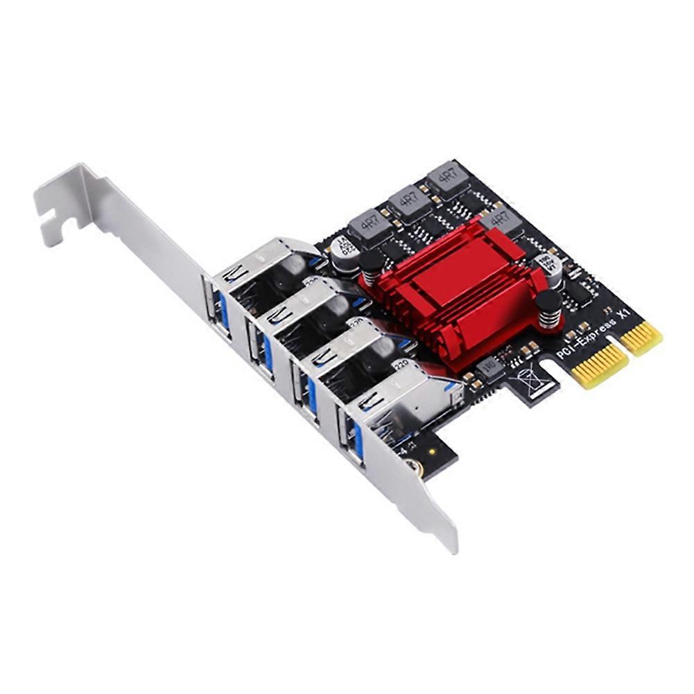 4-Port USB3.2 Expansion Card Desktop PCI-E to USB3.0 Type-C Adapter Card Four-Port 2U